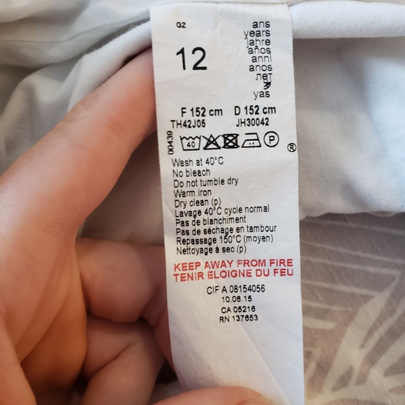 Jean Bourget Girls Fit and Flare Leave Print Dress Size 12 - Picture 8 of 12